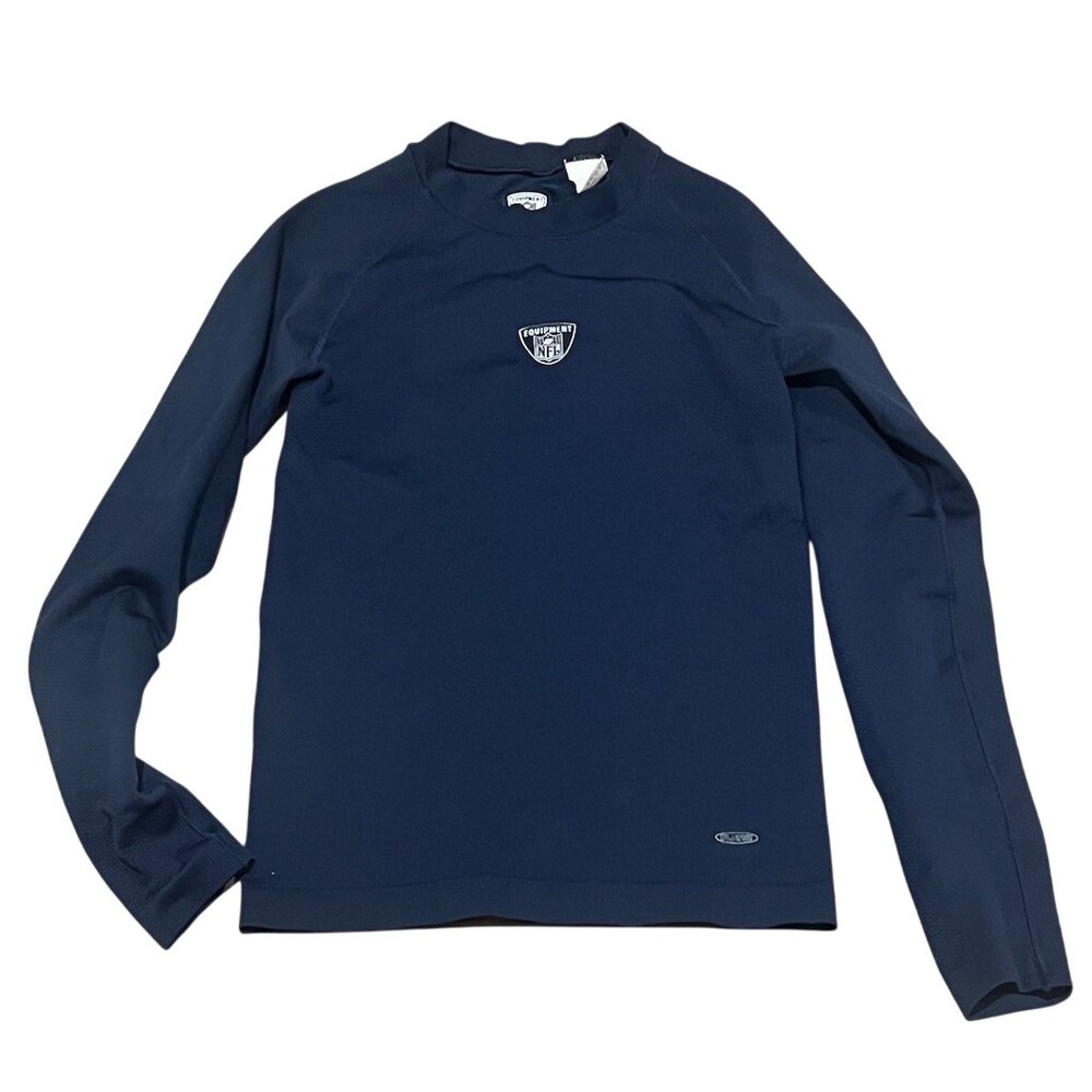 Reebok NFL Equipment Boys Long Sleeve Performance Shirt Navy Youth L/G